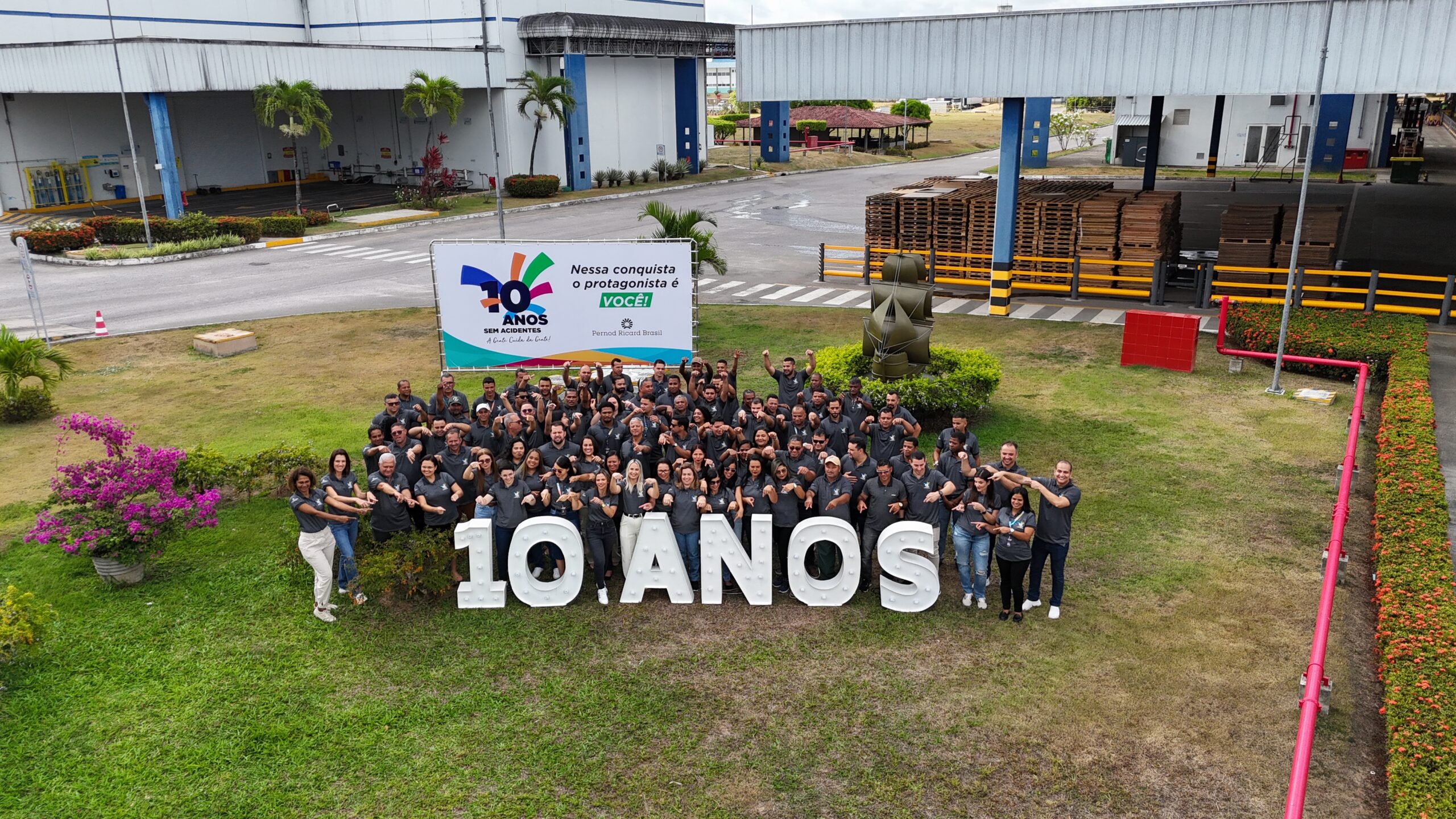 Fábrica da Pernod Ricard Brasil em Suape completa 10 anos sem acidentes